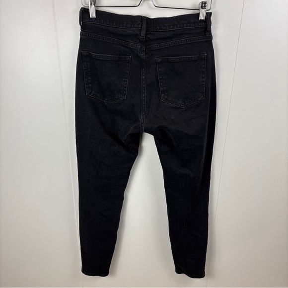 Everlane High Rise Skinny Dark Black Denim sz 29 Regular Stretch Classic Jeans - Picture 5 of 7
